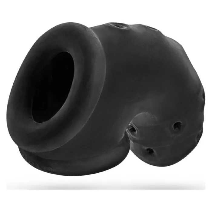 Anal Oxballs Airlock AirLite Vented Chastity Black Ice
