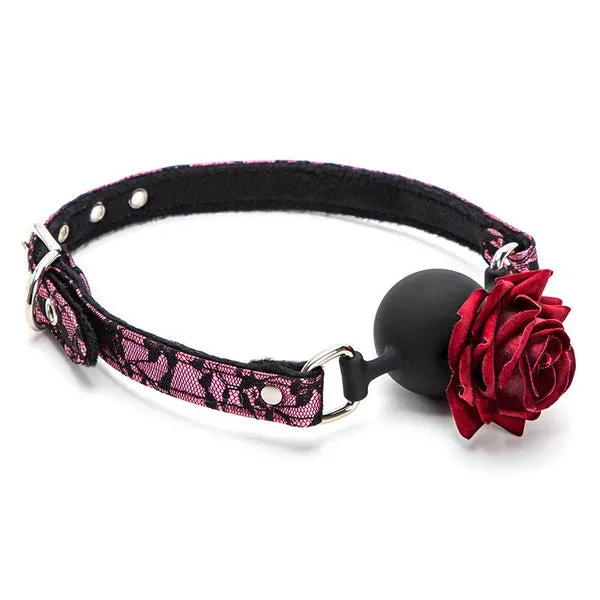 Couples sextoypremium ROSE MOUTH GAG SEXY RETRO LACE PATTERN BONDAGE COUPLES BDSM FLIRTING FEMDOM ADULTS GAMES AUXILIARY TOYS SEX TOYS FOR COUPLES