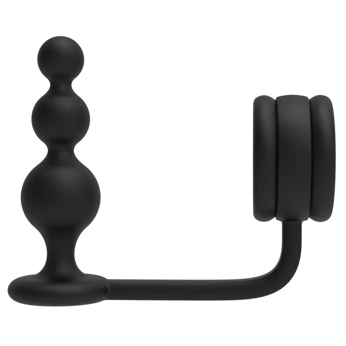 Male Sex Toys Dream Toys 2 in 1 Silicone Cock Ring with Anal Rosary Ramrod