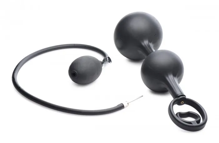 Master Series Male Sex Toys Master Series Devils Rattle Inflatable Anal Plug with Cock Ring