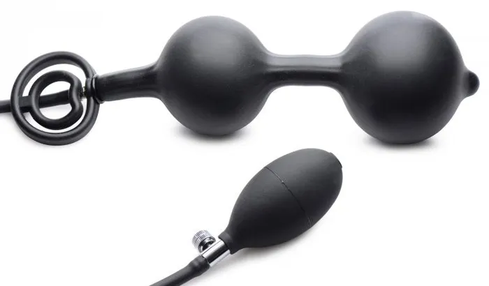 Master Series Male Sex Toys Master Series Devils Rattle Inflatable Anal Plug with Cock Ring