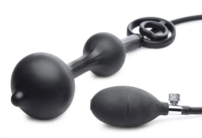 Master Series Male Sex Toys Master Series Devils Rattle Inflatable Anal Plug with Cock Ring