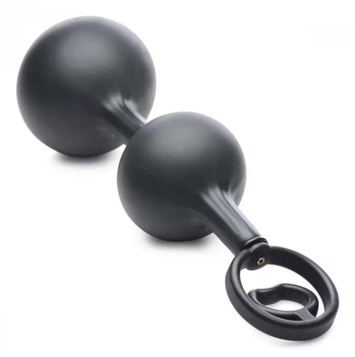 Master Series Male Sex Toys Master Series Devils Rattle Inflatable Anal Plug with Cock Ring