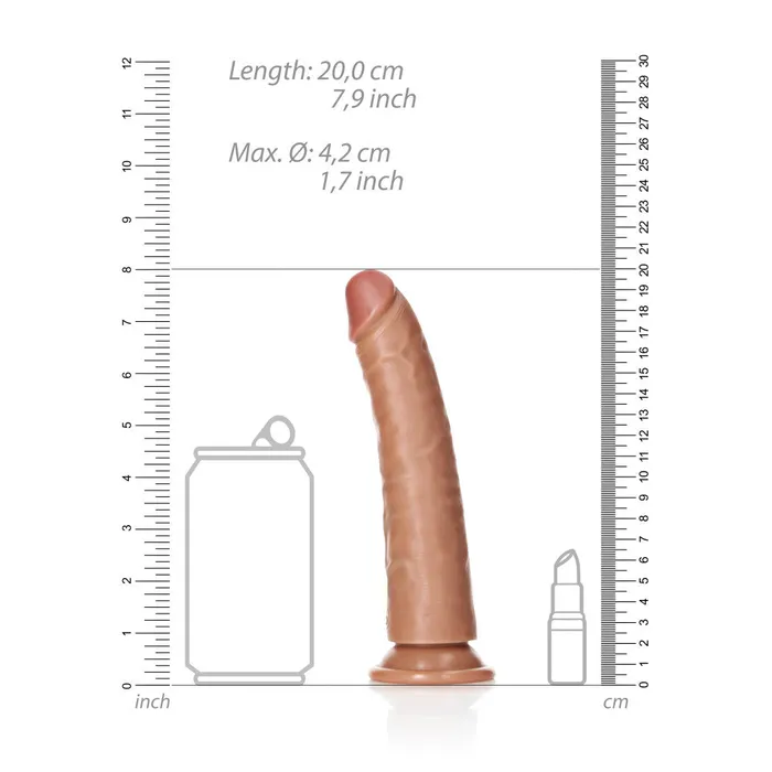 Realistic dildo Real Rock Slim 7 mocha Shots Toys Dildos