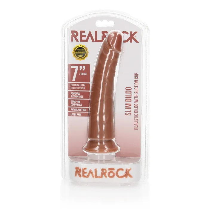 Realistic dildo Real Rock Slim 7 mocha Shots Toys Dildos