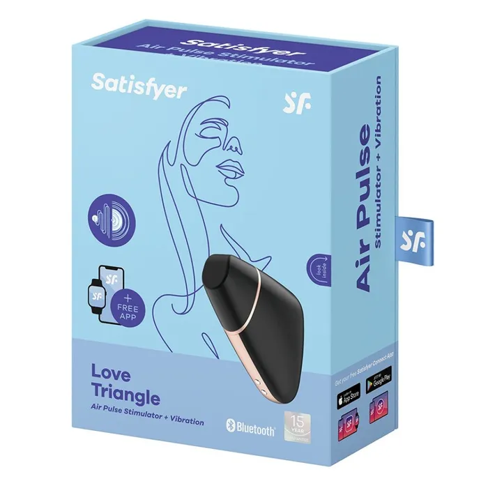 Satisfyer Pro Vibrators Satisfyer Love Triangle Air Pulse Stimulator Black