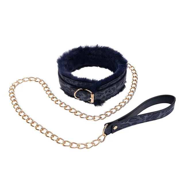 Sex Mischief Vibrators Cougar Fur Collar Leash