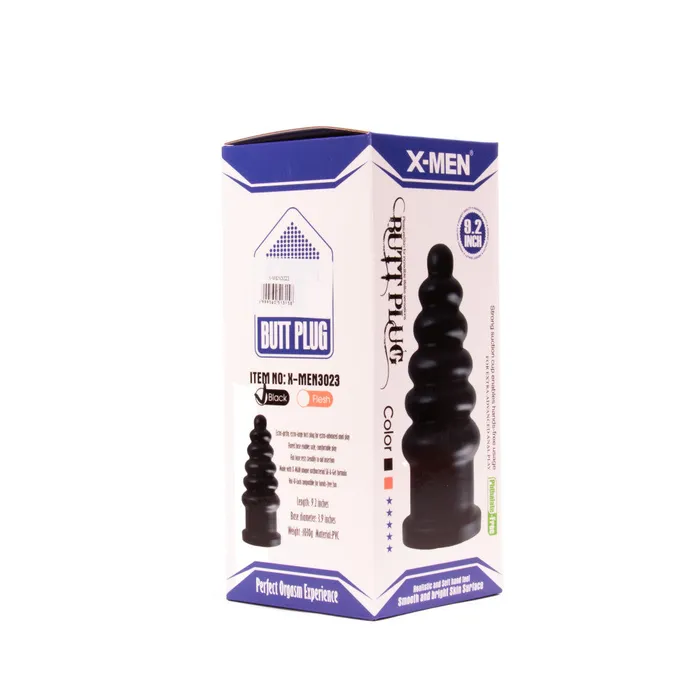 XMen Anal XMen Extreme Ribbed Butt Plug Black