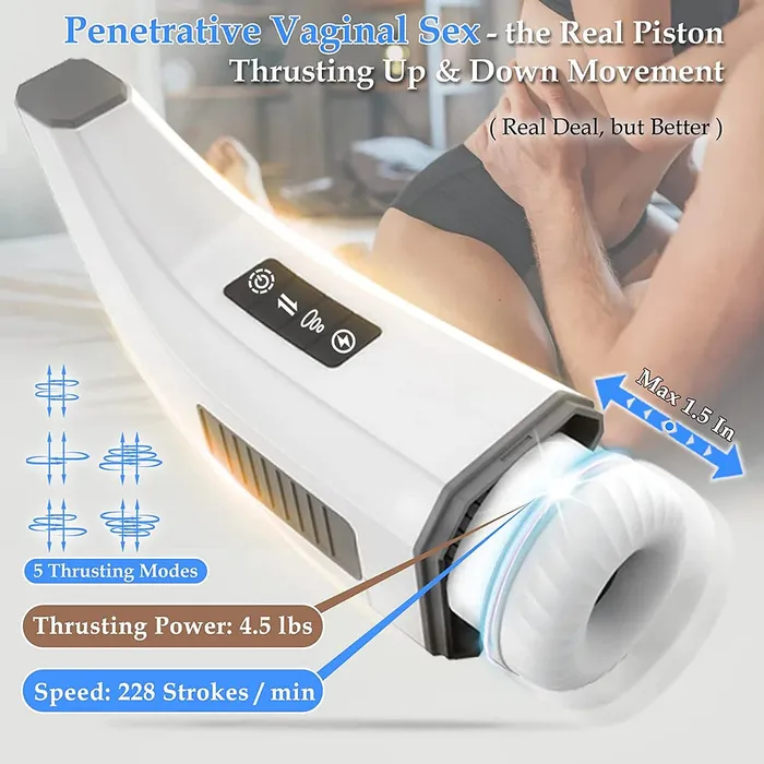 HGOD Male Sex Toys Hgod 007 III Automatic Sucking Vibration Telescopic Heating Male Masturbator
