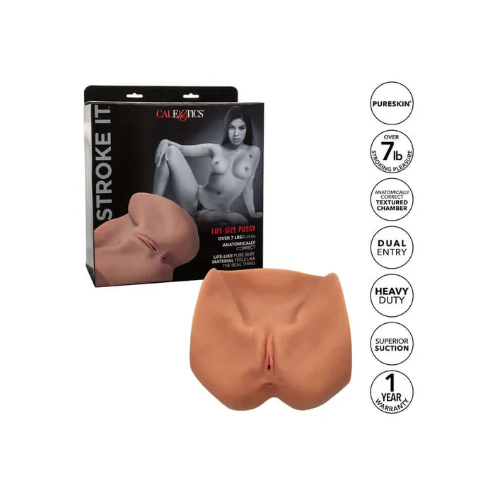 Stroke It Life Size Pussy Flesh Brown California Exotic Male Sex Toys Stroke It Life Size Pussy Flesh Brown California Exotic Male Sex Toys